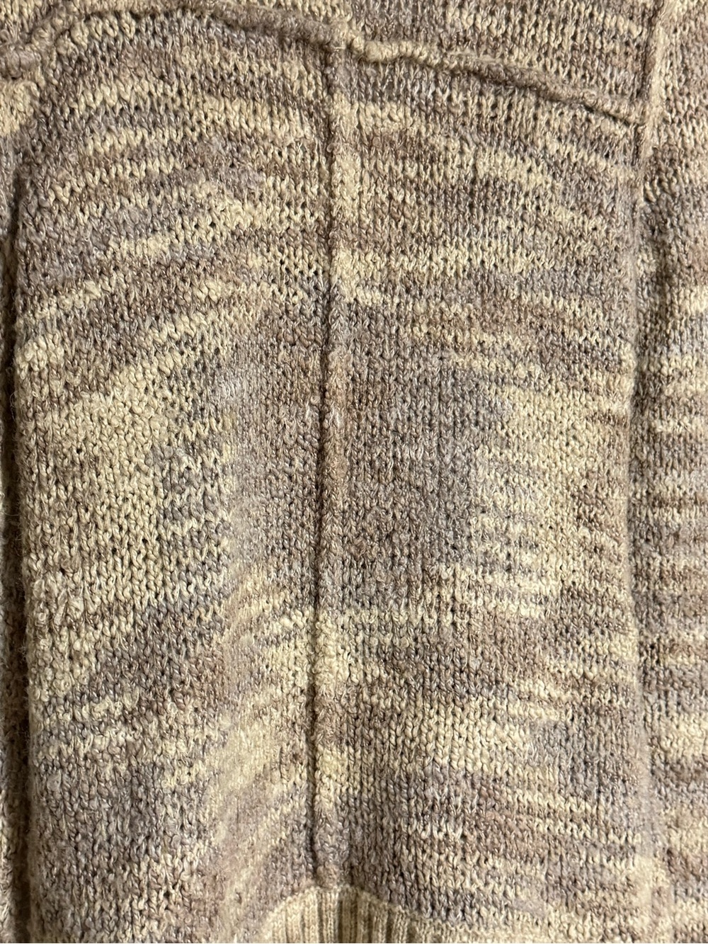 Free People Button Cardigan Sweater Beige Gray Alpaca Wool Marled V Neck Large - Picture 10 of 13